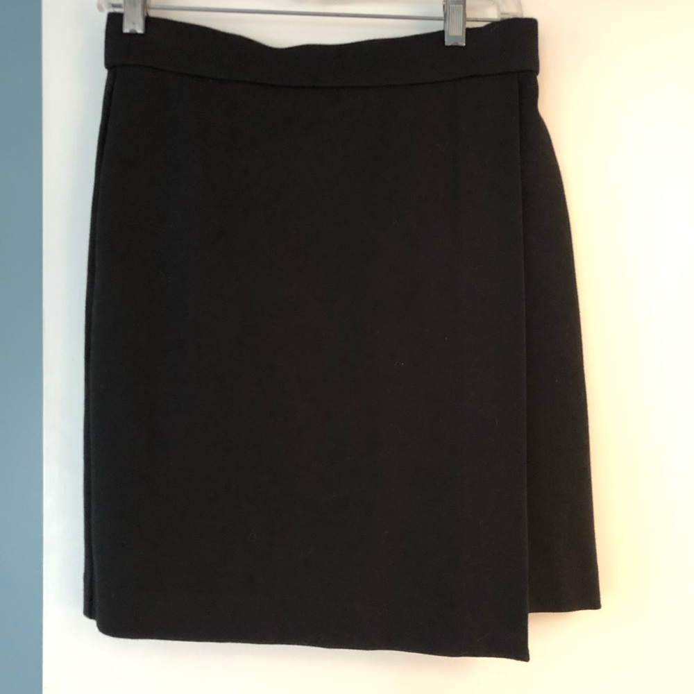 Madewell faux wrap above the knee black skirt